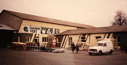 Photo de 1977 d'un magasin Gamm Vert