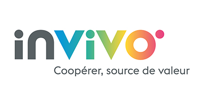 Logo de 2015 d'Invivo avec la baseline Coopérer, source de valeur