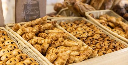 Photo de viennoiserie d'une boulangerie Louise