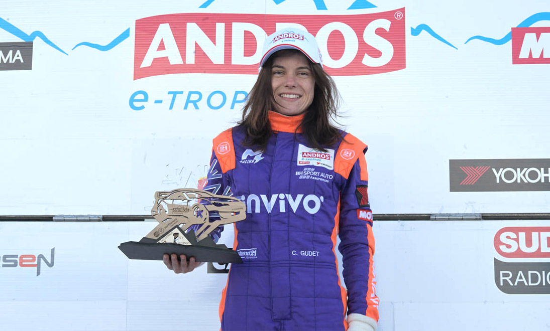 Photo du podium de Cindy après la course de Val Thorens